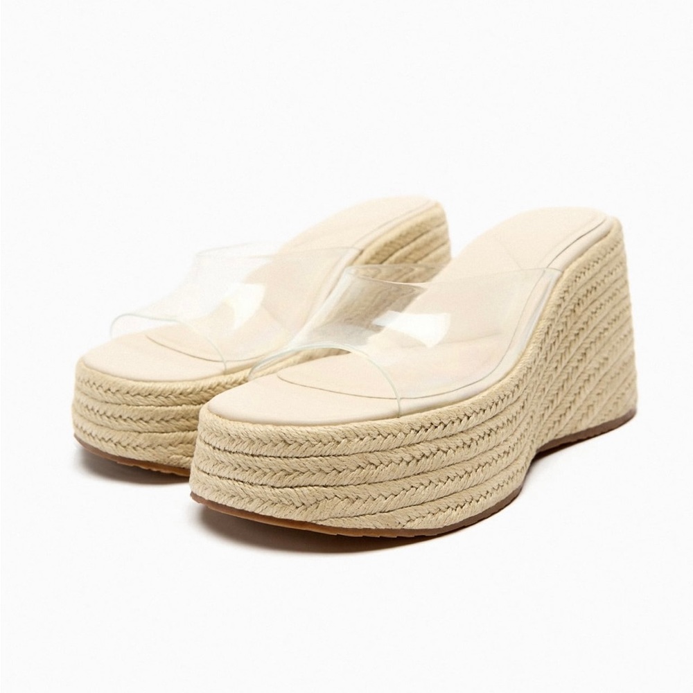 Vinyl clear wedges (Zara)